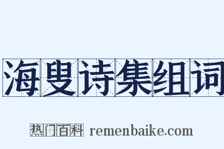 海叟诗集组词是什么意思的图片